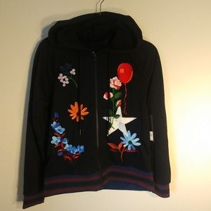 NWT Rowley Love kit zip up hoodie size S